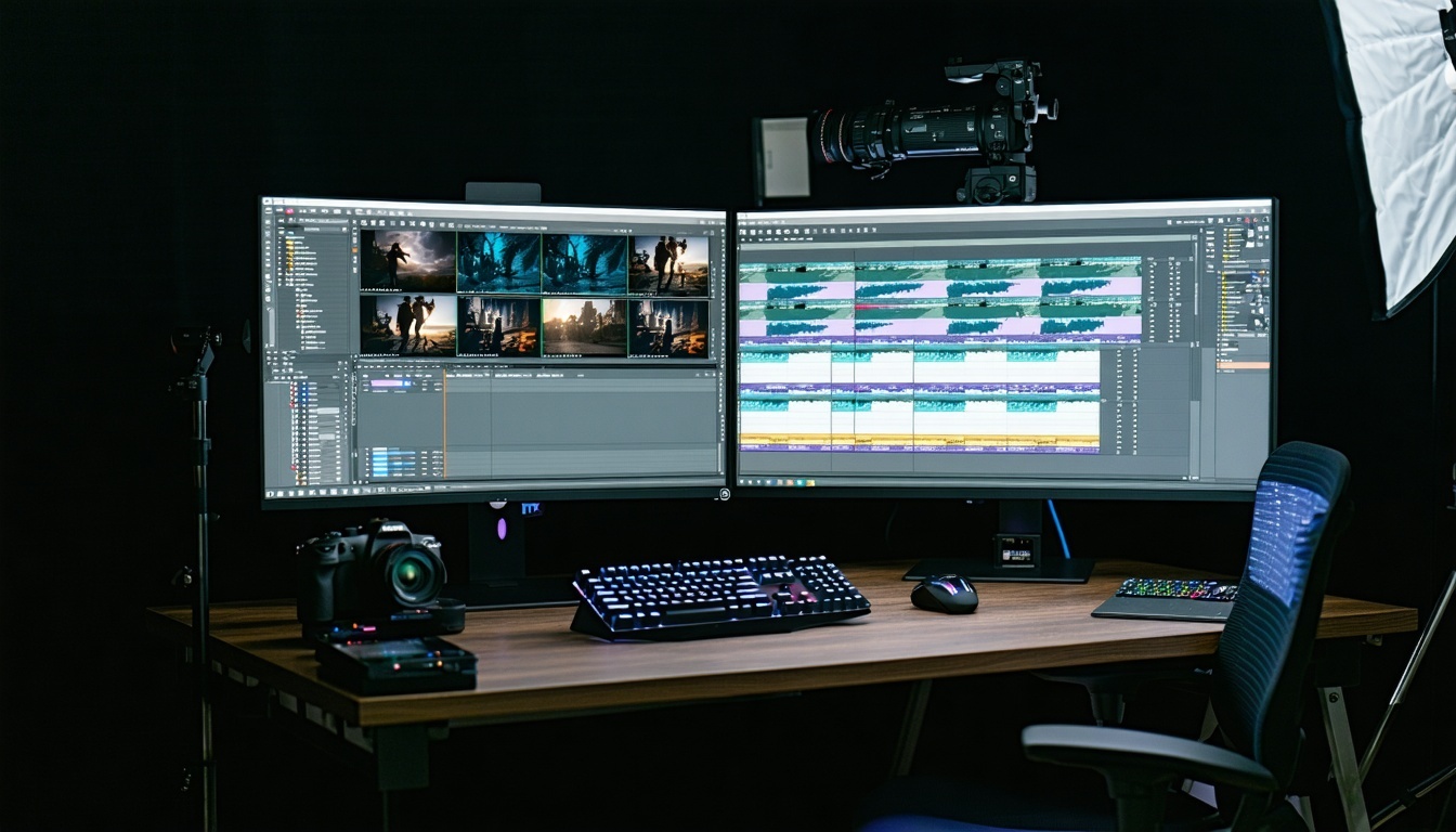Video editing workstation with professional tools